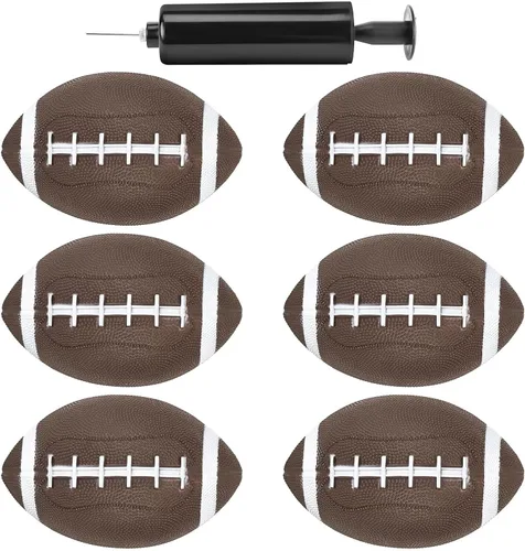 Shindel 6 piezas mini balones de fútbol inflables, balones de fútbol impermeables de 6.3 pulgadas, juguetes para niños perfectos para juegos al aire