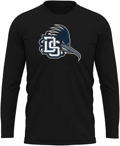 Miniatura 242 de Camisa deportiva de manga larga oficial de la NCAA Collegiate para hombre, colección negra con logotipo primario