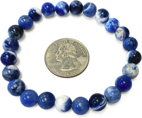 Miniatura 531 de Gem Avenue Handmade Round Bead Stretch Bracelet Unisex Natural Stone Beaded Jewelry for Men & Women, Elastic Wristband for Daily Wear