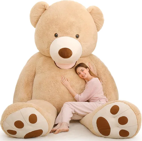 Miniatura 14 de MaoGoLan Oso de peluche gigante de 5 pies, lindo oso de peluche de San Valentín animal de peluche con cara sonriente, regalo para novia, novio