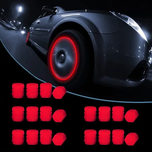 Miniatura 9 de 20 PIEZAS Tapas Fluorescentes para Vástago de Válvula de Neumático - Cubiertas Luminosas para Neumáticos de Vehículos Universales - Accesorios