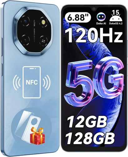 Miniatura 10 de Blackview Shark 6 Teléfonos Android Desbloqueados 5G (2025), Teléfono Celular Android 15 Desbloqueado, Pantalla de 6.88" 120Hz, 12GB+128GB/2TB
