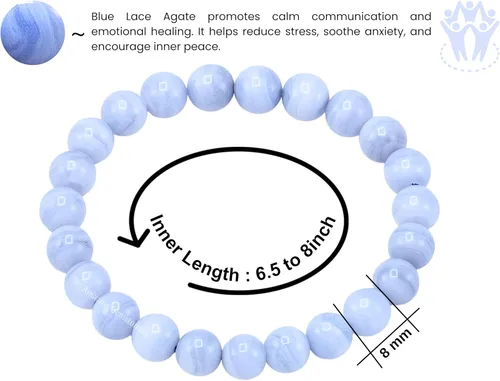 Miniatura 398 de Amazing Gemstone Pulsera de cristal para mujeres y hombres, pulsera de cristal curativo de protección, pulsera elástica con cuentas de piedras