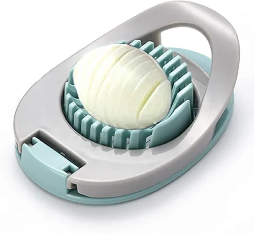 Miniatura 7 de Cortador de huevos duros con alambre de acero inoxidable apto para lavavajillas (verde)