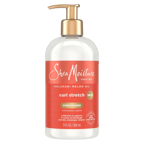 SheaMoisture Curl - Acondicionador elástico Kalahari con aceite de melón infundido con suero hialurónico, Hydration Hero hidrata profundamente y