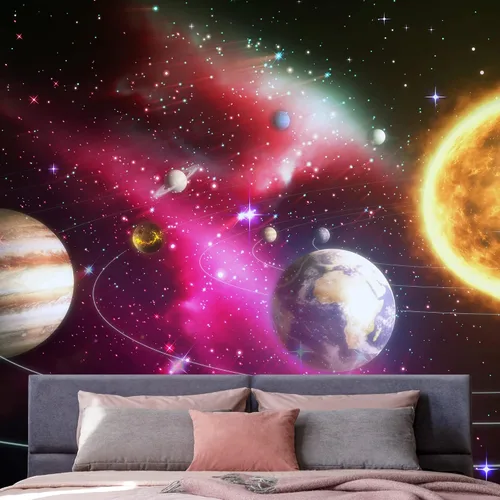 Miniatura 17 de NWT Calcomanía removible para pared, diseño de nube galáctica, estrella, nebulosa, fantasía, ciencia ficción, astronomía y arte espacial, arte