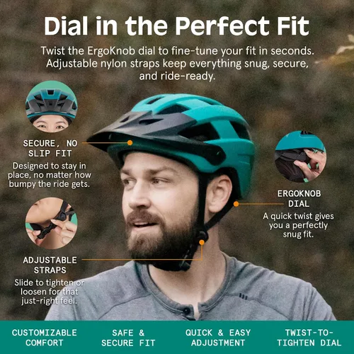 Miniatura 5 de Retrospec Retrospec Rowan - Casco de bicicleta de montaña para adultos, estilo MTB con visera extraíble e interior de espuma EPS para hombres