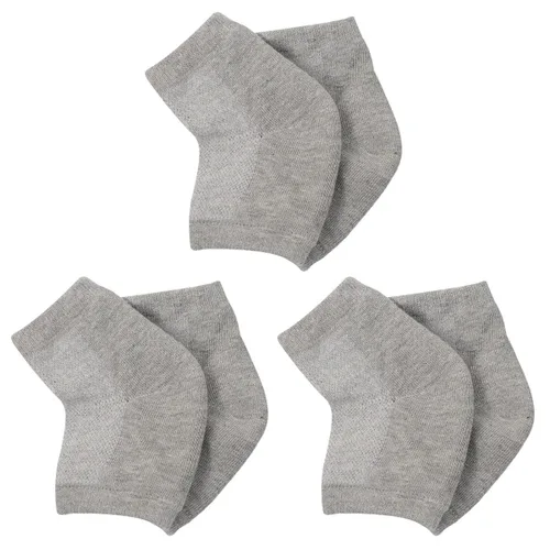 Miniatura 8 de Snadulor - 3 pares de calcetines hidratantes para talón de gel para tacones secos y agrietados, calcetines de gel de spa, calcetines de punta Blanco