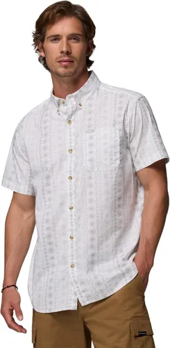 Miniatura 25 de Columbia - Camisa de manga corta para hombre Rapid Rivers con estampado, con cómodo elástico Colegial Navy Outback