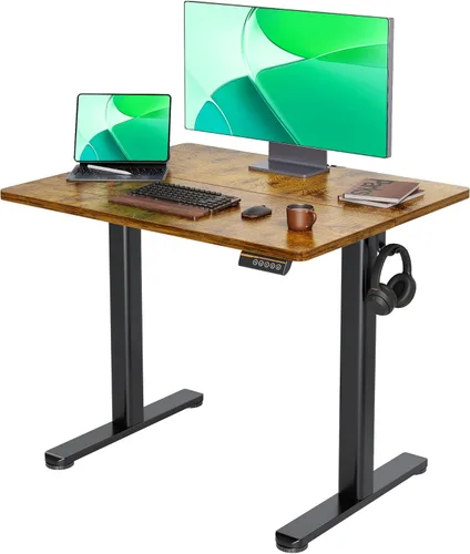 Miniatura 14 de Claiks Escritorio Eléctrico de Pie, Escritorio Ajustable de Altura para Pararse, Escritorio de Oficina en Casa de 48x24 Pulgadas con Tablero