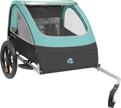Miniatura 12 de Retrospec Rover - Remolque para bicicleta para niños, individual y doble pasajero, plegable