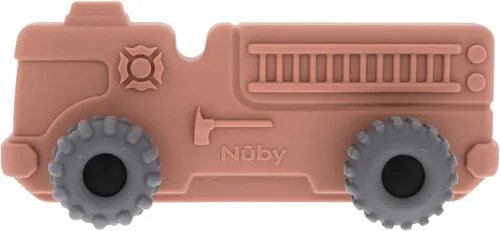 Miniatura 2 de Nuby Juguete mordedor de silicona para bebés – Coche de dentición texturizado con ruedas móviles, fácil de sostener, alivia las encías doloridas