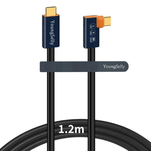 Miniatura 11 de Cable USB C macho a macho de 1.64 pies, compatible con Thunderbolt 4/3, USB4/3, soporta carga rápida de 240 W (48 V/5 A máximo), transferencia