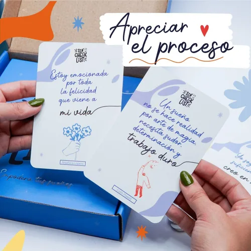 Miniatura 5 de Explorando el viaje interior con El diario del empoderamiento personal incluye mapa de sueños, hoja con stickers, y 23 tarjetas con frases