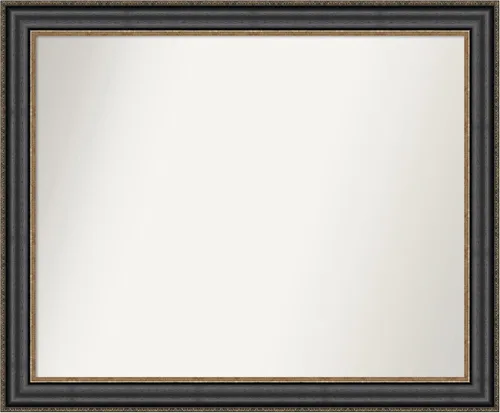 Miniatura 417 de Amanti Art Espejo personalizado, espejo de baño negro puente, espejo de pared o espejo de tocador de baño sobre el fregadero (26 x 26 pulgadas)