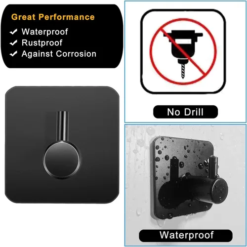 Miniatura 5 de Nolimas Juego de 5 piezas de accesorios de baño negro mate incluido barra de toalla de mano de 16 pulgadas de largo, soporte de papel higiénico, 3