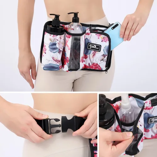 Miniatura 4 de Bolsa de botella de masaje - Funda para terapeuta para loción y aceite, color flor (9d3KD-Hua)