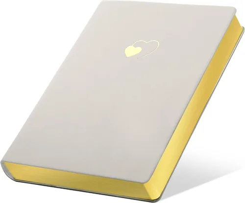 Miniatura 15 de CAGIE Cuaderno con líneas para mujeres y niñas de 256 páginas, lindo diario con cuero en forma de corazón para escribir, cuadernos A5 de tapa blanda