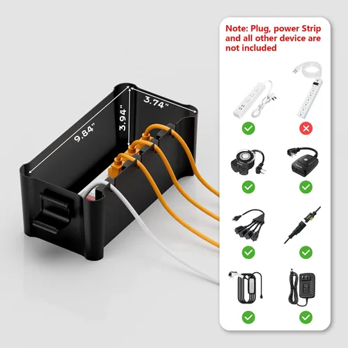 Miniatura 3 de Diivoo Cubierta de Cable de Extensión Mediana Resistente a la Intemperie, Protector de Enchufe Exterior Impermeable, Caja de Cable de Extensión