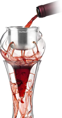 Miniatura 15 de Final Touch L'Grand Conundrum Aerator Decantador de Vino Botella Completa - 25.4 Oz. Vidrio de Cristal Transparente de Calidad Soplado a Mano