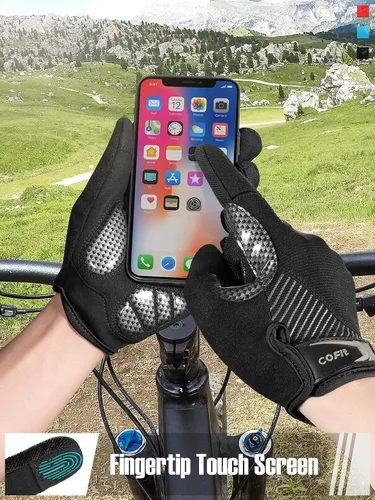 Miniatura 4 de COFIT Guantes de ciclismo antideslizantes para hombres y mujeres, guantes transpirables para pantalla táctil, guantes de bicicleta de montaña