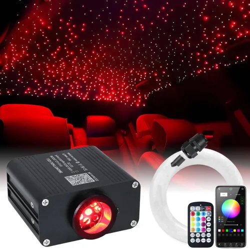 Miniatura 11 de Car Home Starlight Headliner Star - Kit de luces de techo parpadeantes y activadas por sonido, 200 unidades, 0.03 pulgadas x 9.8 pies, RGBW 16 W