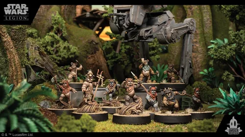 Miniatura 6 de Star Wars: Legion Logray & Wicket COMMANDER EXPANSION – Heroic Ewoks! Juego de miniaturas de mesa, juego de estrategia para niños y adultos, a