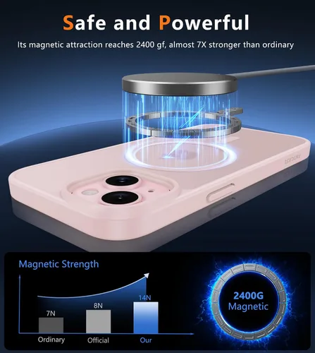 Miniatura 174 de FNTCASE Funda para iPhone 13 Pro-Max: Fundas magnéticas transparentes compatibles con Magsafe Slim anti amarillamiento protección contra caídas