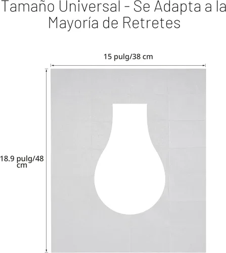 Miniatura 2 de MA CHÉRIE Fundas desechables para asiento de inodoro, 60 hojas (6 paquetes x 10), extra grandes, desechables, aptas para viajes y familia