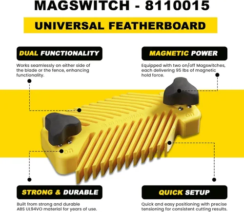 Miniatura 2 de Magswitch - Modelo universal de peine de sujeción de mesa 8110015, Amarillo