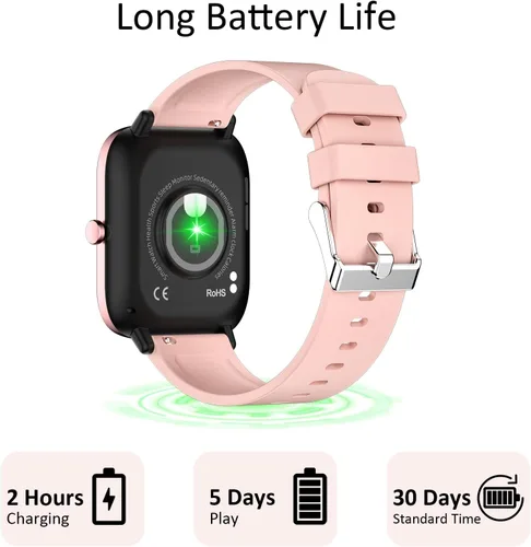 Miniatura 16 de Reloj inteligente para mujer, monitor de llamadas, monitor de actividad física, frecuencia cardíaca y sueño, pantalla táctil de 1.69 pulgadas