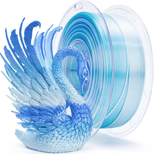Miniatura 13 de ZIRO Filamento PLA, Filamento de Impresora 3D de Seda de Coextrusión de Triple Color 1.75mm, para Bolígrafo de Impresora 3D, Carrete PLA Multicolor