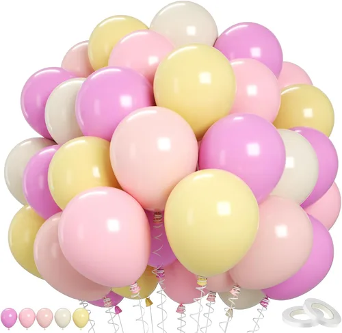 Miniatura 31 de Set de globos de albaricoque, 60 unidades de globos de albaricoque dorado y blanco, globos de látex de albaricoque desnudo de 12 pulgadas, globos