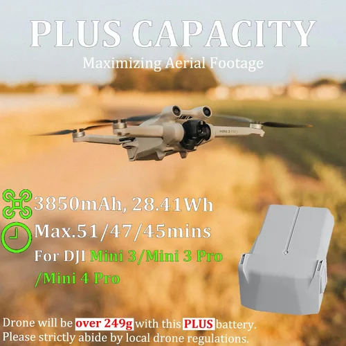 Miniatura 2 de Mini 4 Pro Batería Plus para DJI, Batería de Vuelo Inteligente de 3850mAh-7.38V Plus para Reemplazo de Serie de Dron DJI Mini 3 Pro 1 batería.
