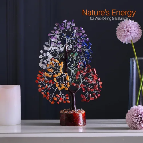 Miniatura 6 de Árbol de 7 Chakras, Cristales y Piedras Curativas, Árbol de la Vida de Chakra Árbol de Cristal para Energía Positiva, Regalos de Cumpleaños