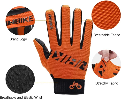 Miniatura 4 de INBIKE - Guantes de ciclismo para hombremujer con pantalla táctil, guantes de bicicleta con almohadilla antideslizante para ciclismo de montaña MTB