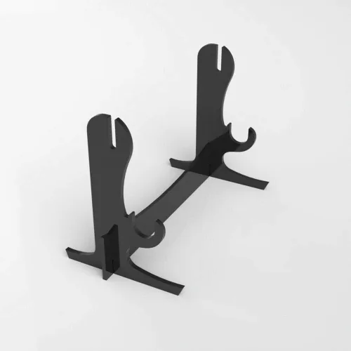 Miniatura 7 de LEILIN Soporte de espada Katana soporte acrílico de dos capas para espada samurái, soporte para katana de escritorio, hoja acrílica de 0.236 in