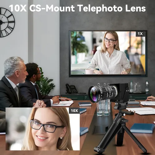 Miniatura 3 de Cámara web USB 4K 1080P @120fps Cámara de alta velocidad con montaje CS-0.197-1.969 in 10X Teleobjetivo zoom lente manual 12MP capacidad de primer