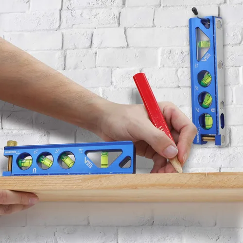 Miniatura 6 de WORKPRO Nivel de torpedo, magnético, Verti. Site de 4 viales para doblado de conductos, construcción de aleación de aluminio, 6-1/2 pulgadas