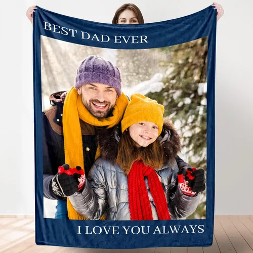 Miniatura 12 de Artsadd Manta personalizada con collage de texto fotográfico, manta de fotos personalizada para hombres, mujeres, él o ella, manta personalizada