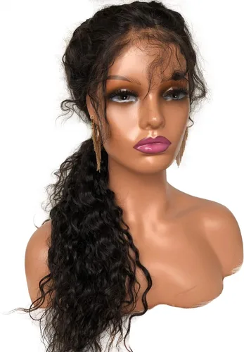 Miniatura 9 de Voloria Cabeza de maniquí femenino realista con maniquí de hombro Cabeza de PVC Busto Peluca Soporte de cabeza con maquillaje para pelucas, collar