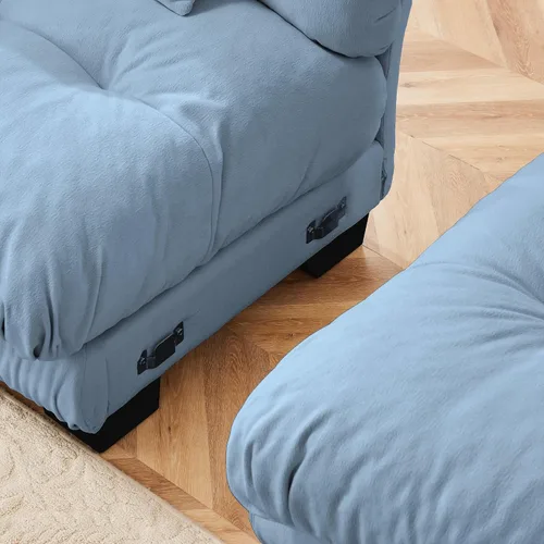 Miniatura 4 de KEIKI Sofá modular de 94 pulgadas con 4 almohadas, cómodo juego de sofá biplaza Cloud para sofá de asiento profundo suave y profundo, sofá biplaza
