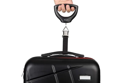 Miniatura 6 de Mougerk - Báscula de peso digital portátil para equipaje 110 libras 1102lbs 2 pilas AAA no incluidas negro