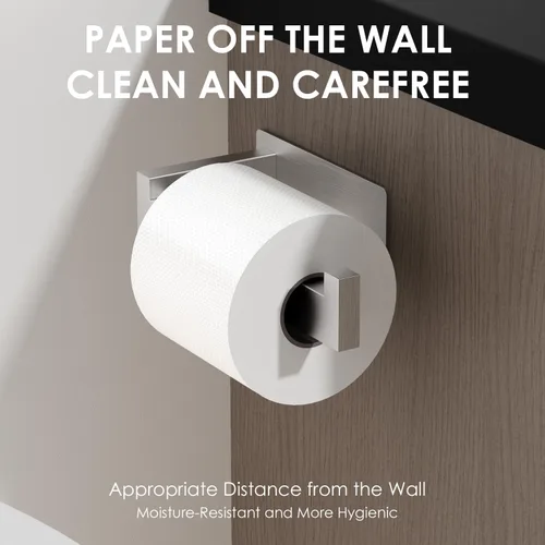 Miniatura 6 de Auxmir - Soporte de papel higiénico autoadhesivo, soporte de rollo de papel de acero inoxidable SUS304 de alta calidad y resistente al óxido, sin