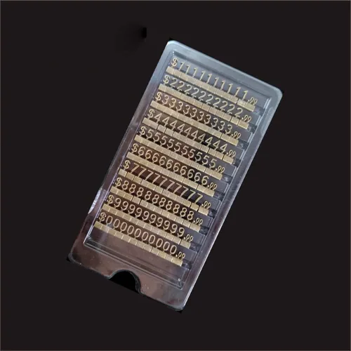 Miniatura 7 de 10 juegos de cubos de precio, bloques de números, etiqueta de precio de metal para exhibición de joyas, soporte de mostrador, montaje ajustable