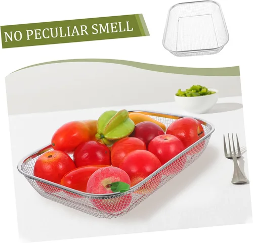 Miniatura 7 de Kichvoe Colador de malla fina Colador de malla de acero inoxidable, colador de frutas y verduras, cesta de fregadero, accesorios de cocina