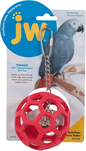 Miniatura 3 de JW Pet Company Activitoys Hol-ee - Juguete de loro con rodillo, 4 pulgadas de diámetro (los colores varían)