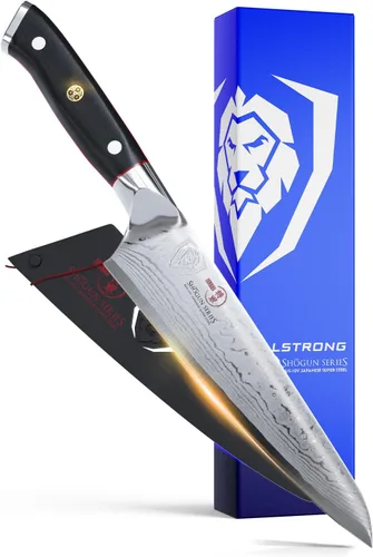 Miniatura 11 de Dalstrong Cuchillo de Chef - Hoja de 6 pulgadas - Serie Shogun ELITE - Damasco - Acero Super AUS-10V japonés - Mango negro G10 - Cuchillo de cocina