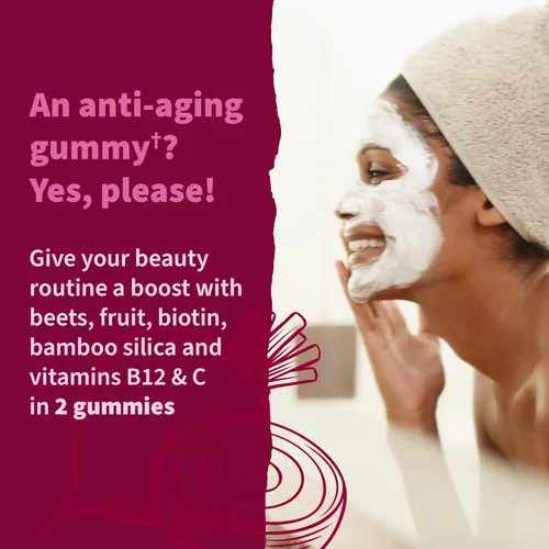 Miniatura 4 de Garden of Life Gomitas orgánicas de raíz de remolacha hechas de pectina con antioxidantes, vitamina C, biotina y B12 para cabello, piel y uñas