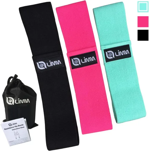 Fittest Pro by Limm Resistance Bands for Legs and Butt, Fabric Exercise Loop Bands Yoga, Pilates, Rehab, Fitness and Home Workout, Strength Bands